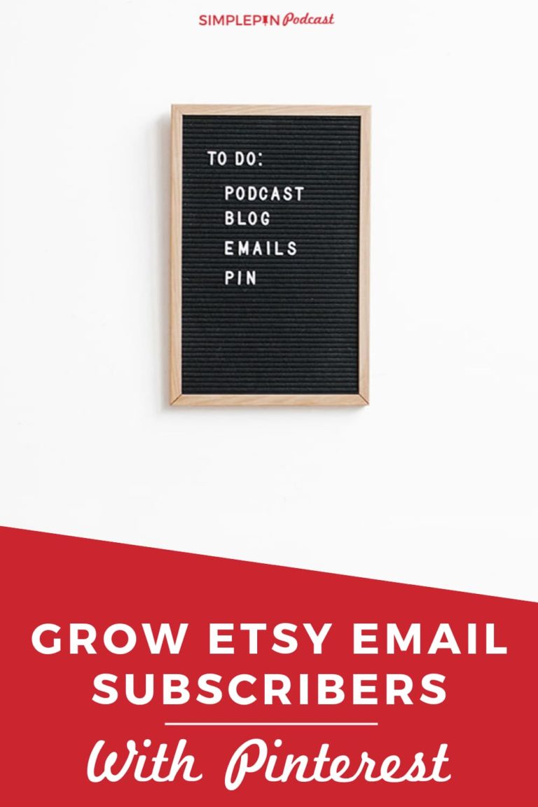 letter board with text overlay "grow etsy email subscribers with Pineterest"