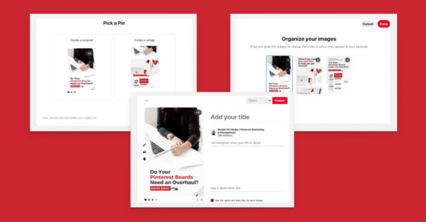 how to create carousel post on pinterest