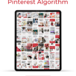 Ipad with pin images. Text reads: understanding the pinterest algorithm: see how.