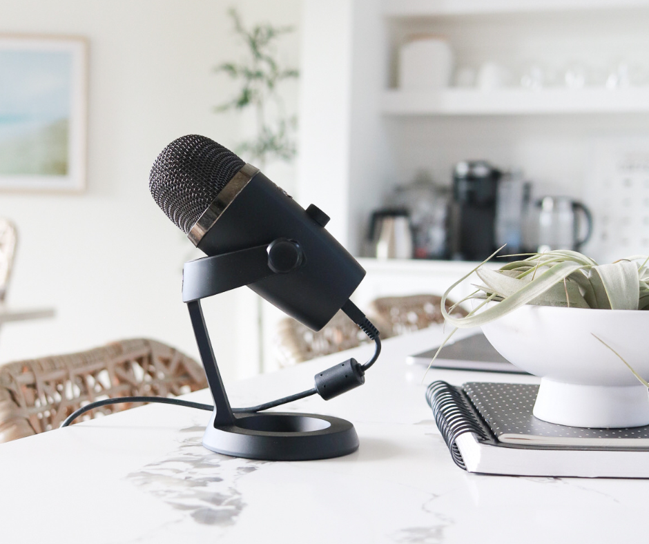 microphone on a desk